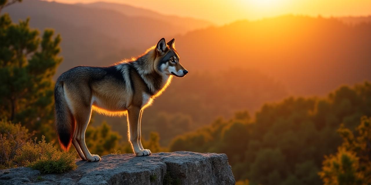 Un lupo appenninico nel suo habitat naturale protetto